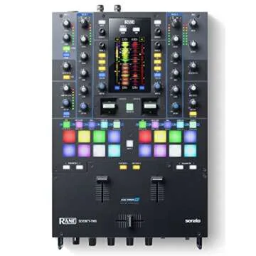 RANE DJ SEVENTY-TWO – Two-Channel Mixer with Solid Steel Construction, MAG Three Contactless Faders, 4.3-Inch Touchscreen, Dual Flex FX Engines and Dual USB Connections for Seamless Handoffs