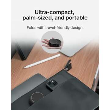 Belkin Convertible Magnetic Charging Stand 15W - MagSafe-Compatible Fast Qi2 Charger, iPhone Charger for Apple iPhone 16, 16 Plus, 16 Pro, 16 Pro Max, iPhone 15 & 14, Apple Airpods Pro, & More - Black