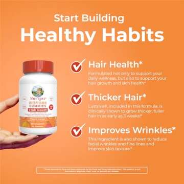 Hair Growth Gummies with Biotin 10000mcg & Lustriva®