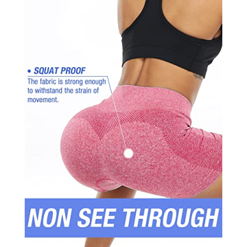 NORMOV Seamless Women's High Waist Workout Shorts