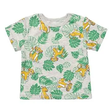 Disney Lion King Simba Infant Baby Boys French Terry Short Overalls T-Shirt and Hat 3 Piece Outfit Set 18 Months