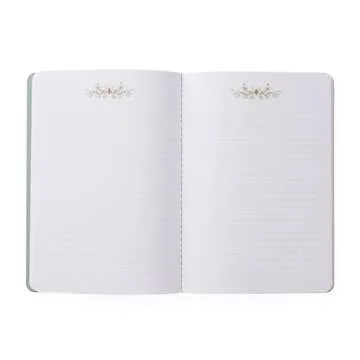 RIFLE PAPER CO. Marguerite Stitched Notebook Set, 8.5" L x 6" W, Set Of 3 Notebooks, 64 Ruled Pages With Gold Ink, Canvas Paper Cover With White Text Paper Interior