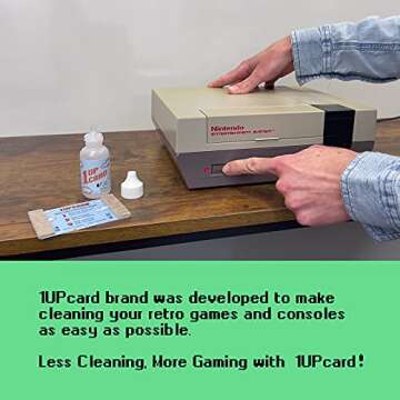1UPcard Video Game Cartridge Cleaning Kit - Multi-Size Kit with Fluid