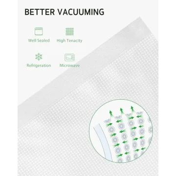 Syntus Vacuum Sealer Bags for Food, 50 Count Quart 8" x 12" Commercial Grade PreCut Bag, BPA Free Fo...