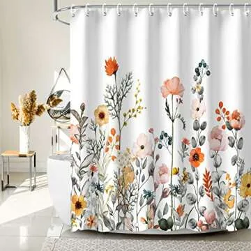 LIVILAN Floral Shower Curtains for Stylish Bathrooms
