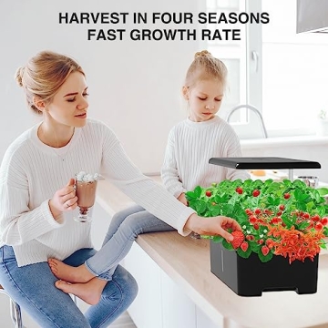 MUFGA 18-Pod Hydroponic Indoor Gardening System with LED Light
