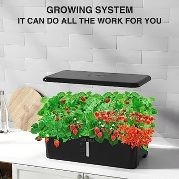 MUFGA 18-Pod Hydroponic Indoor Gardening System with LED Light