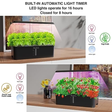 MUFGA 18-Pod Hydroponic Indoor Gardening System with LED Light