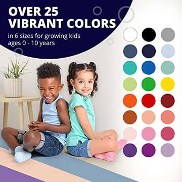 LA ACTIVE Kids Anti-Slip Grip Ankle Socks for Boys Girls