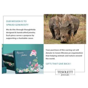 VIUJUH Long Rose Petal Dangle Earrings - Fashion Boho Acrylic Flower Earrings - Large Statement Resin Floral Earrings for Lady, Bridal, Great for Pageant, Prom, Gifts Box (Grey)