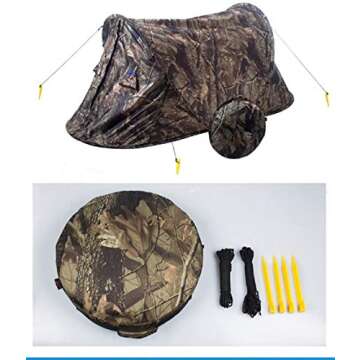 Portable Outdoor 2-Person Camouflage Camping Hiking Easy Installation Instant Pop-Up Tent, Waterproo...