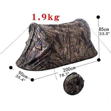 Portable 2-Person Camouflage Pop-Up Tent for Outdoor Adventures