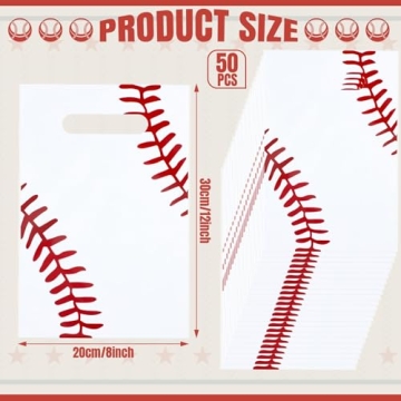 Yeaqee 50 Baseball Gift Bags - Perfect for Parties