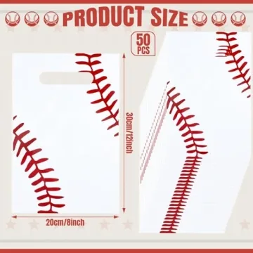 Yeaqee 50 Baseball Gift Bags - Perfect for Parties