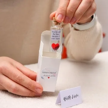Anniversary Present for Her & Him, Valentines Day Romantic Gift to Boyfriend Girlfriend, Message I Love You Gifts Wife Husband (Heart - You're Still the Best Decision I Ever Made, Gift Bottle)