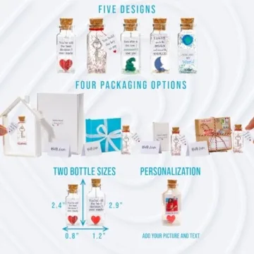 Anniversary Present for Her & Him, Valentines Day Romantic Gift to Boyfriend Girlfriend, Message I Love You Gifts Wife Husband (Heart - You're Still the Best Decision I Ever Made, Gift Bottle)