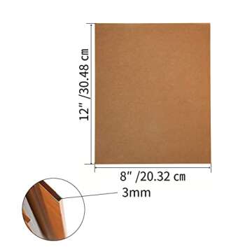 2 Pieces 8" x 12" Clear Acrylic Sheet Cast Plexiglass 1/8”Thick (3mm) Plexiglass Sheet Clear Plastic Sheet, for Sign,Craft, Photo Frame, DIY Display Projects……