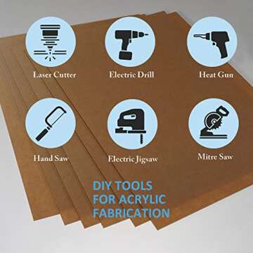 2 Pieces 8" x 12" Clear Acrylic Sheet Cast Plexiglass 1/8”Thick (3mm) Plexiglass Sheet Clear Plastic Sheet, for Sign,Craft, Photo Frame, DIY Display Projects……