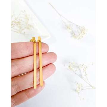 Stylish Hypoallergenic Long Bar Earrings for Women