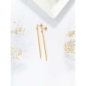 Stylish Hypoallergenic Long Bar Earrings for Women