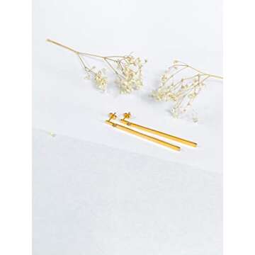 Stylish Hypoallergenic Long Bar Earrings for Women