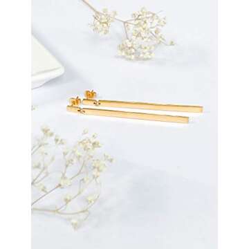 Stylish Hypoallergenic Long Bar Earrings for Women