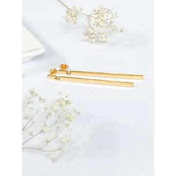 Stylish Hypoallergenic Long Bar Earrings for Women