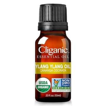 Cliganic Organic Ylang Ylang Essential Oil, 100% Pure Natural for Aromatherapy | Non-GMO Verified