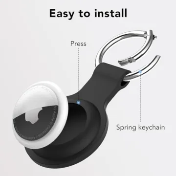 4 Pack Silicone AirTag Case Keychain Holders Colorful