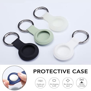 4 Pack Silicone AirTag Case Keychain Holders Colorful