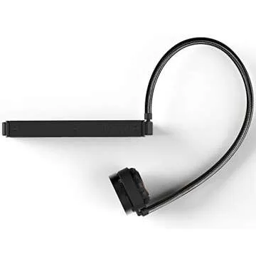 NZXT Kraken X52 240mm - RL-KRX52-02 - AIO RGB CPU Liquid Cooler - CAM-Powered - Infinity Mirror Design - Performance Engineered Pump - Reinforced Extended Tubing - Aer P120mm Radiator Fan (2 inc.)