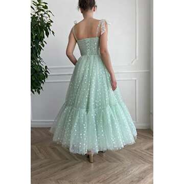 SoDigne Elegant Bow Straps Tulle Prom Dress for 2023