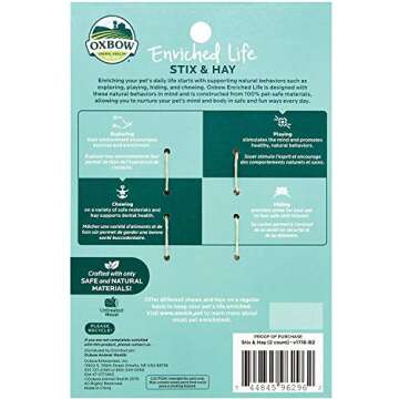 Oxbow Animal Health 4 Pack of Enriched Life Stix and Hay Small Pet Chews
