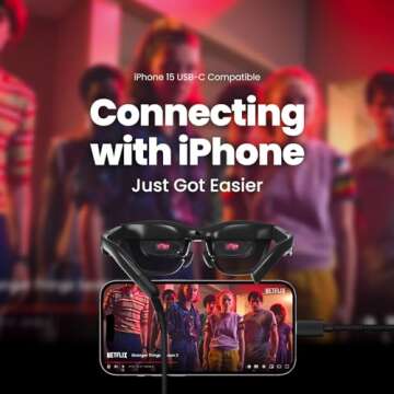 XREAL Air 2 AR Glasses, 130" Wearable Display with All-Day Comfort, 72g 120Hz 1080P, Ideal for Gaming, Streaming, Smart Glasses, Best TV/Projector/Monitor Alternative