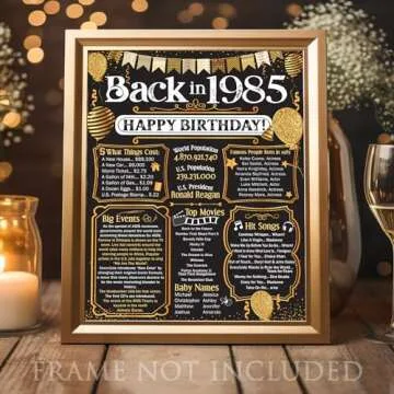 40th Birthday Party Decorations for 40th Birthday (Forty) - Remembering The Year 1985 - Party Suppli...