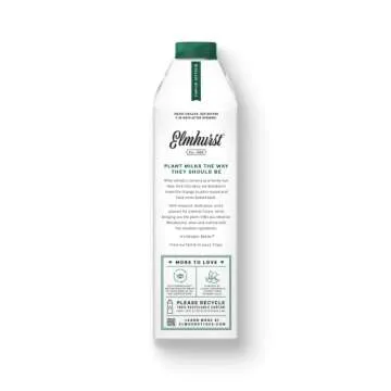 Elmhurst 1925 Cashew Milk, Unsweetened Cashew Milk, Shelf Stable Cashew Milk, Vegan, Kosher, Nondairy, Sugar Free, Non GMO, Plant Based Alternative Milk, Made With Water And Cashews, Simpler Better, 32 Ounce (Pack of 6)