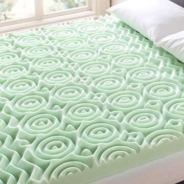 Mellow 4 Inch Green Tea Infused Mattress Topper
