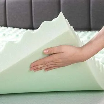 Mellow 4 Inch Green Tea Infused Mattress Topper