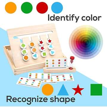 Fajiabao Board Games, Montessori Preschool Learning Toys, Wooden Slide Puzzle, Brain Teasers Family Games, Stacking Blocks for Classroom Travel, Matching Logic Game, Birthday Gifts