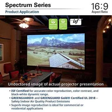 Elite Screens Spectrum 100" Electric Motorized Projector Screen with Multi Aspect Ratio Function, 16:9, Home Theater 8K/4K Ultra HD Ready Projection