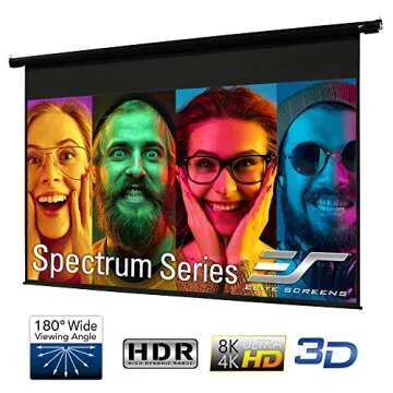 Elite Screens Spectrum 100" Electric Motorized Projector Screen with Multi Aspect Ratio Function, 16:9, Home Theater 8K/4K Ultra HD Ready Projection