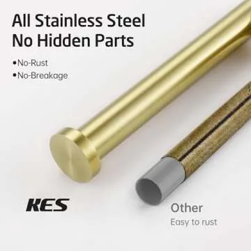 KES Bathroom Toilet Paper Holder Brushed Gold Wall Mount Toilet Roll Holder SUS304 Stainless Steel, A2175S12-BZ