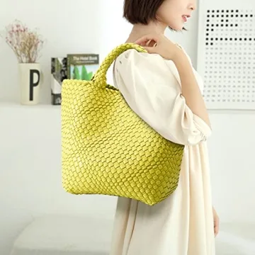 Stylish Woven Vegan Leather Tote for Every Occasion