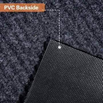 Striped Waterproof Door Mat 30 x 48 for All Weather Use