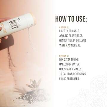 Succulent, Cactus & Aloe Plant Food and Fertilizer | Makes 4 Gallons | Organic Premium Concentrate | Easy Use 3oz (1 Shaker)