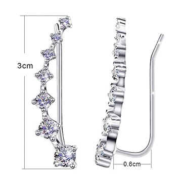 Elegant Hypoallergenic Sterling Silver Ear Cuffs for Women