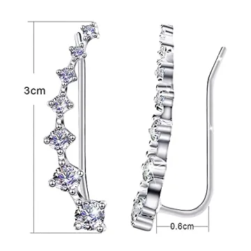Elegant Hypoallergenic Sterling Silver Ear Cuffs for Women