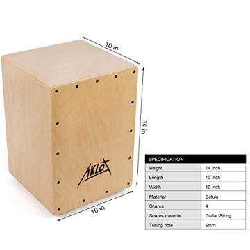 Quality AKLOT Cajon Drum Box for Musicians of All Levels