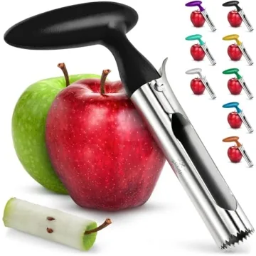 Zulay Kitchen Premium Apple Corer Tool - Ultra Sharp, Stainless Steel, Serrated Blades for Easy Cori...