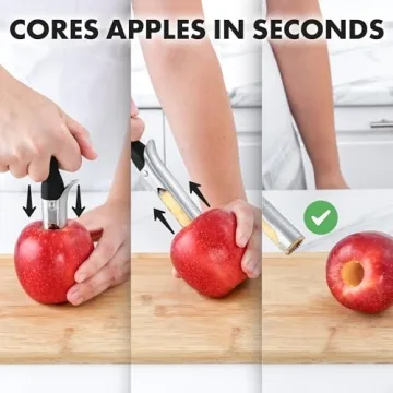 Zulay Kitchen Premium Apple Corer - Ultra Sharp Stainless Steel Tool